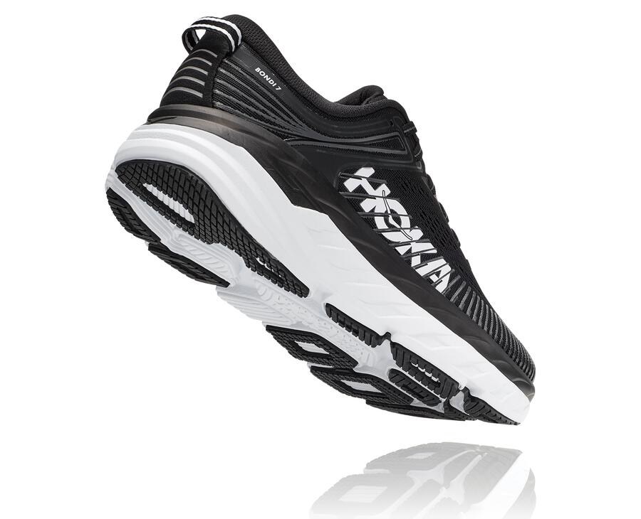 Tenis Hoka One One Feminino Pretas/Branco - Bondi 7 - 034-FPJCGZ